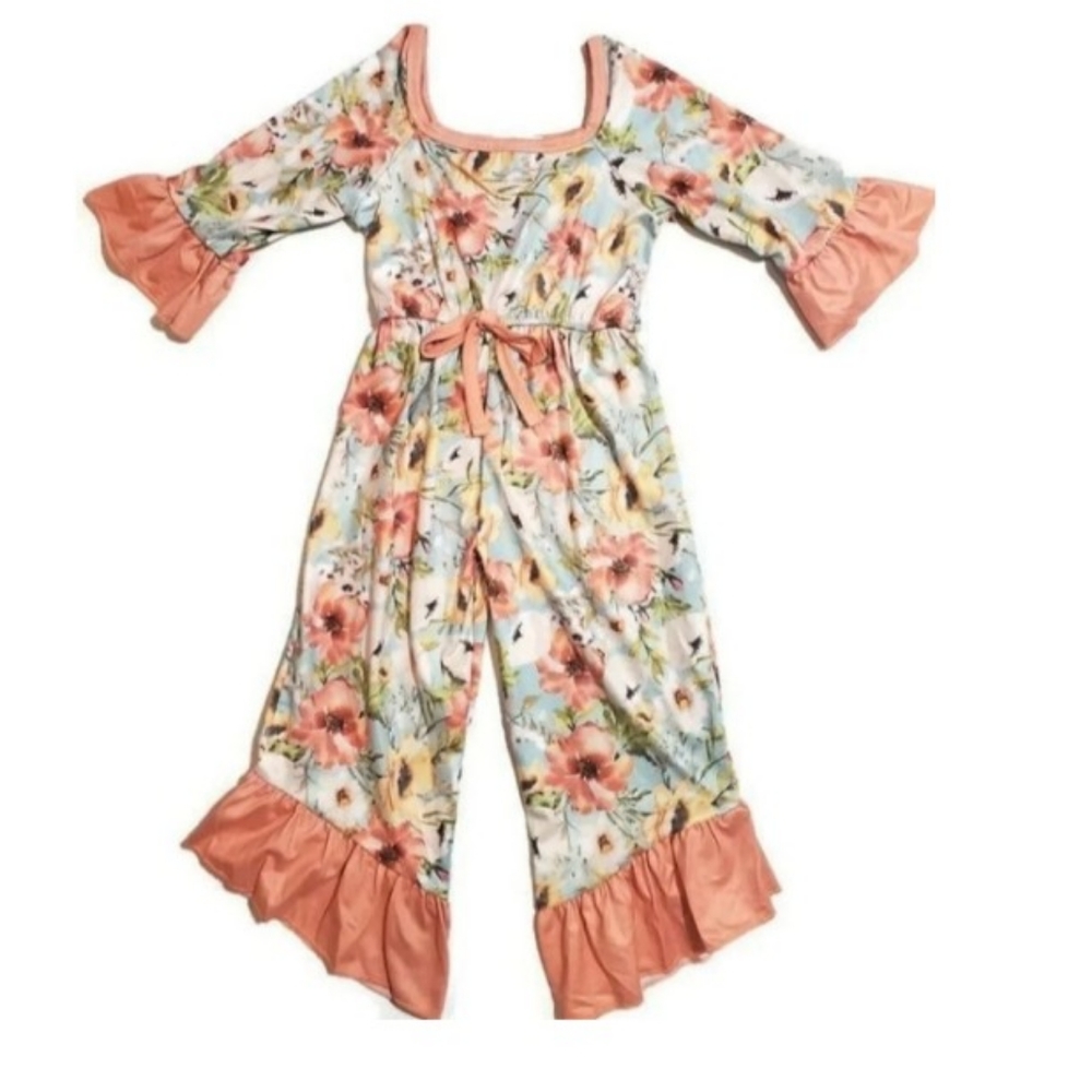 🆕️ New 3T girl CUTE Floral Coverall A++quality